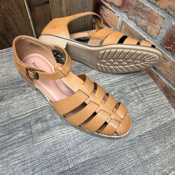 Baretraps Women's Fisherman Flat Sandals Tan Size 7.5M Casual Leather - Picture 2 of 11